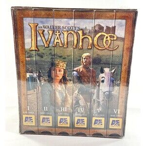 Sir Walter Scott's Ivanhoe Vintage VHS 1997 A&E 6-Tape Set New Factory Sealed